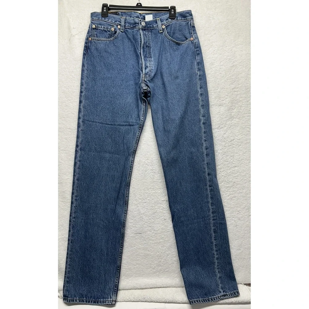 Levis Mens Size 35X34 Blue 501 XX Button Fly Y2k Vintage Denim Jeans (T3)